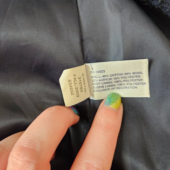 Navy Wool Jacket - Picture 8 of 11